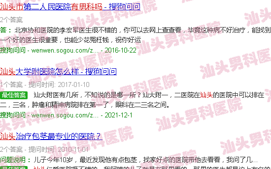 汕头附属二有男科吗
