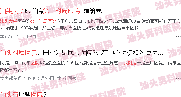 汕头附属医院有看男科吗