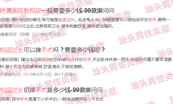 汕头附属医院有包皮过长手术
