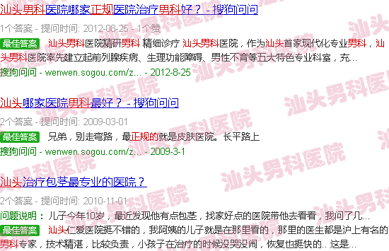 汕头哪个男科是*的?