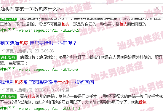 汕头附属*医做包皮什么科