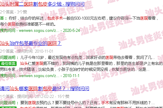 汕头附属包皮手术医院