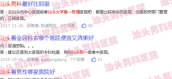 汕头附一有没有男科