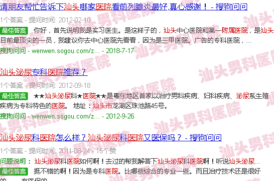 汕头附属医院泌尿