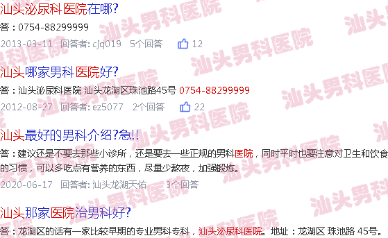汕头泌尿科医院电话