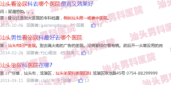 汕头内有哪家医院可以看泌尿外科