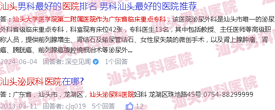 汕头市泌尿科医院有几个
