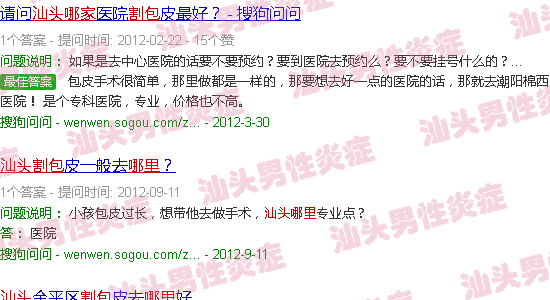 汕头那里有割包皮