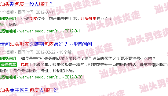 汕头那里有切包皮