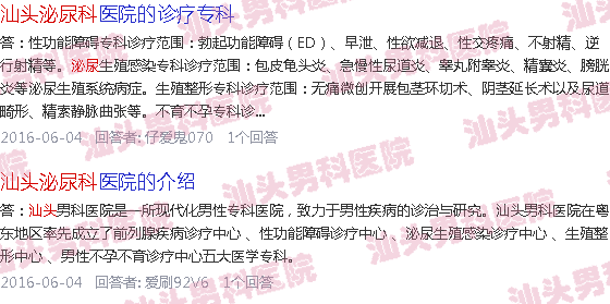 汕头中心泌尿科,*门诊